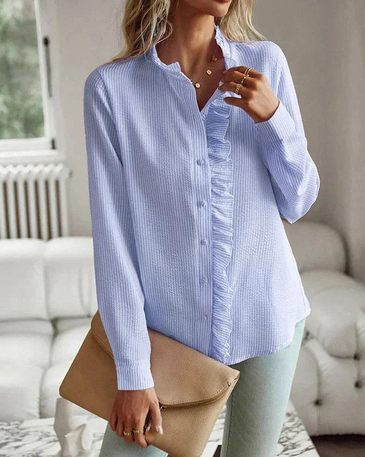 Lena Rüschenbluse Langarm Damen
