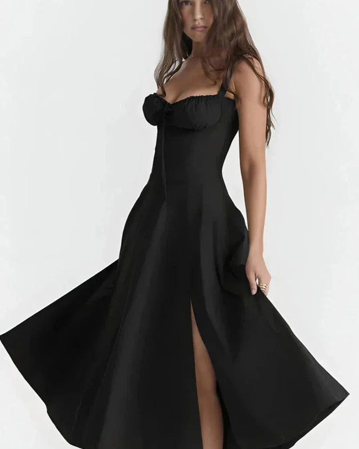 Linsay Elegantes Schnürkleid mit Schlitz