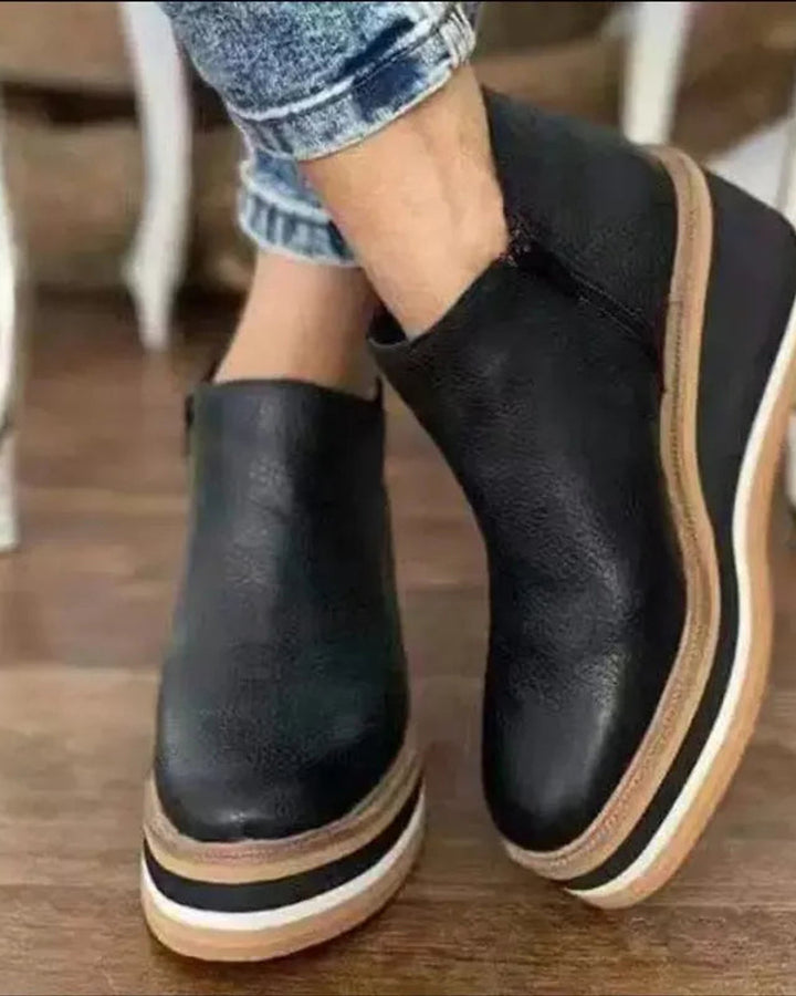Lena Keilabsatz Stiefeletten Reißverschluss