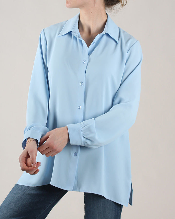 Lena Weite Damen Bluse Hemdkragen
