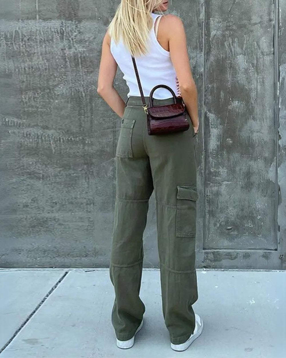 Lena Baumwoll-Cargohose Damen Lässig