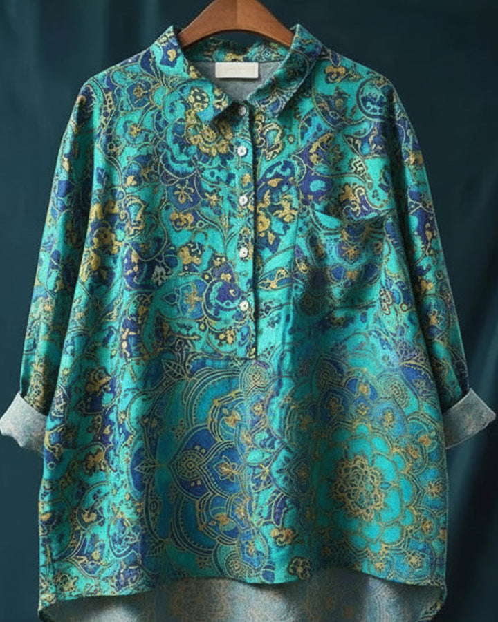 Amita Bluse Blumenmuster Vintage